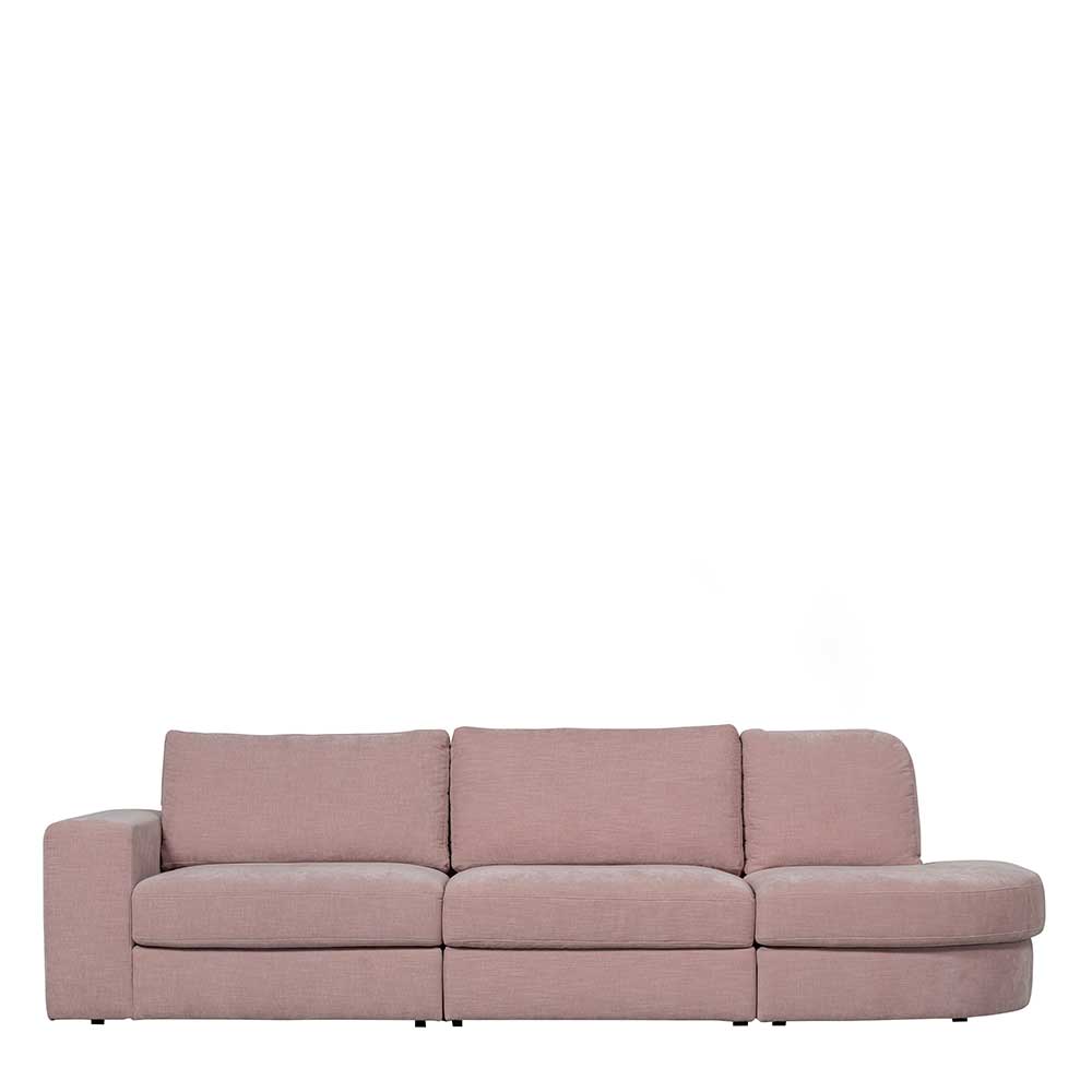 Couch mit Armlehne links in Rosa - Draschna