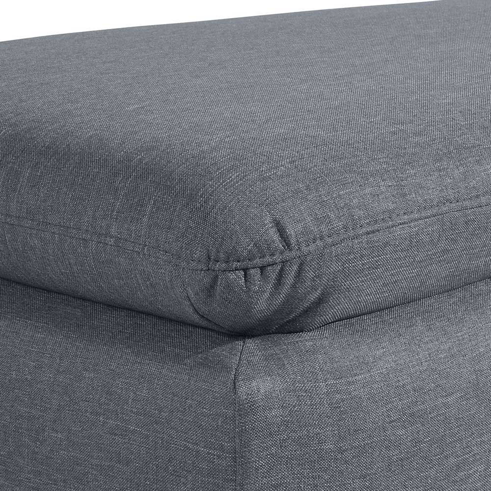 Hocker in Jeansblau und Nussbaum Braun - Ilea