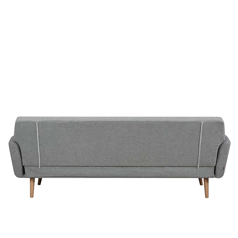 Hellgraues 3er Klappsofa im Skandi Design - Belinda