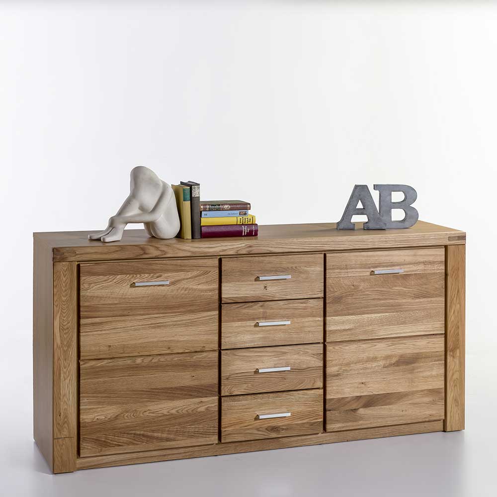 158x80x40 Holz Sideboard aus Wildeiche - Maila