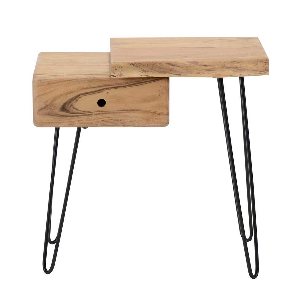 Design Nachttisch Set Hera mit Holz Akazie (2er Set)