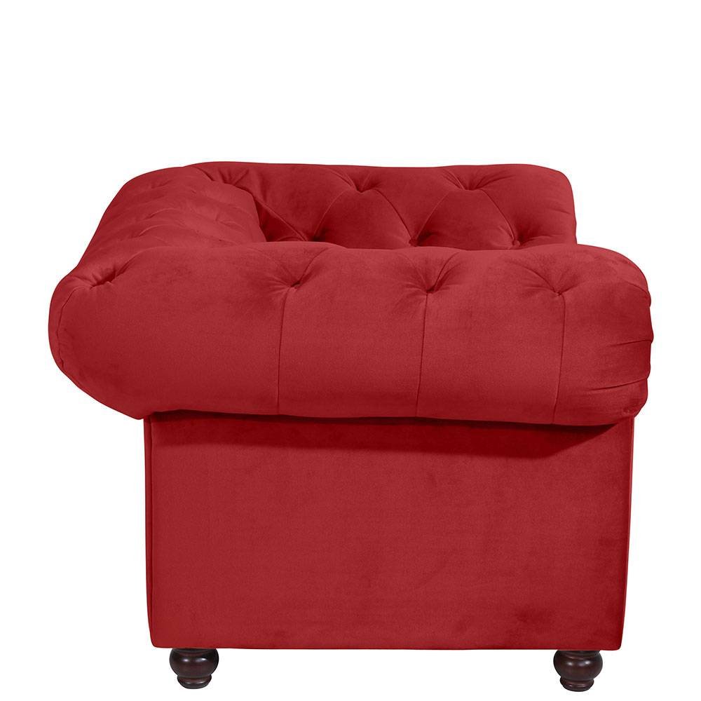 Chesterfield Sessel in Ziegel Rot - Telik