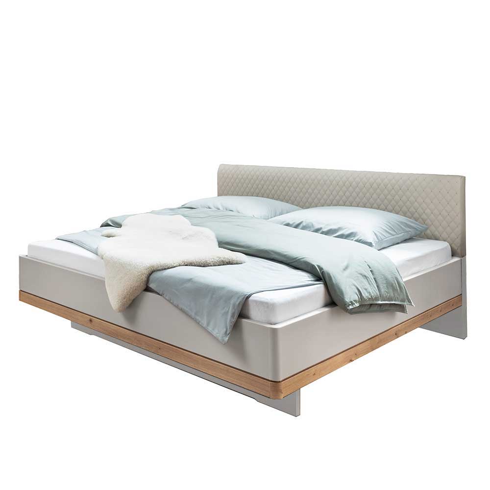 Modernes Kunstlederbett in Beige - Crascanu