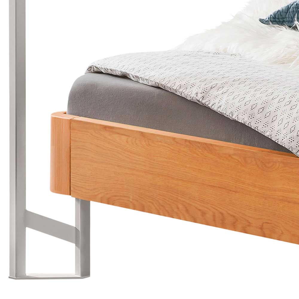 Design Himmelbett in Eiche Natur & Weiß - Risa