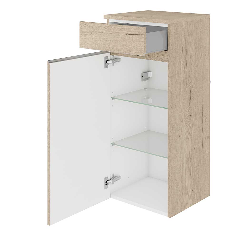 Holzdekor Badschrank in Eiche Bianco - Bylwen