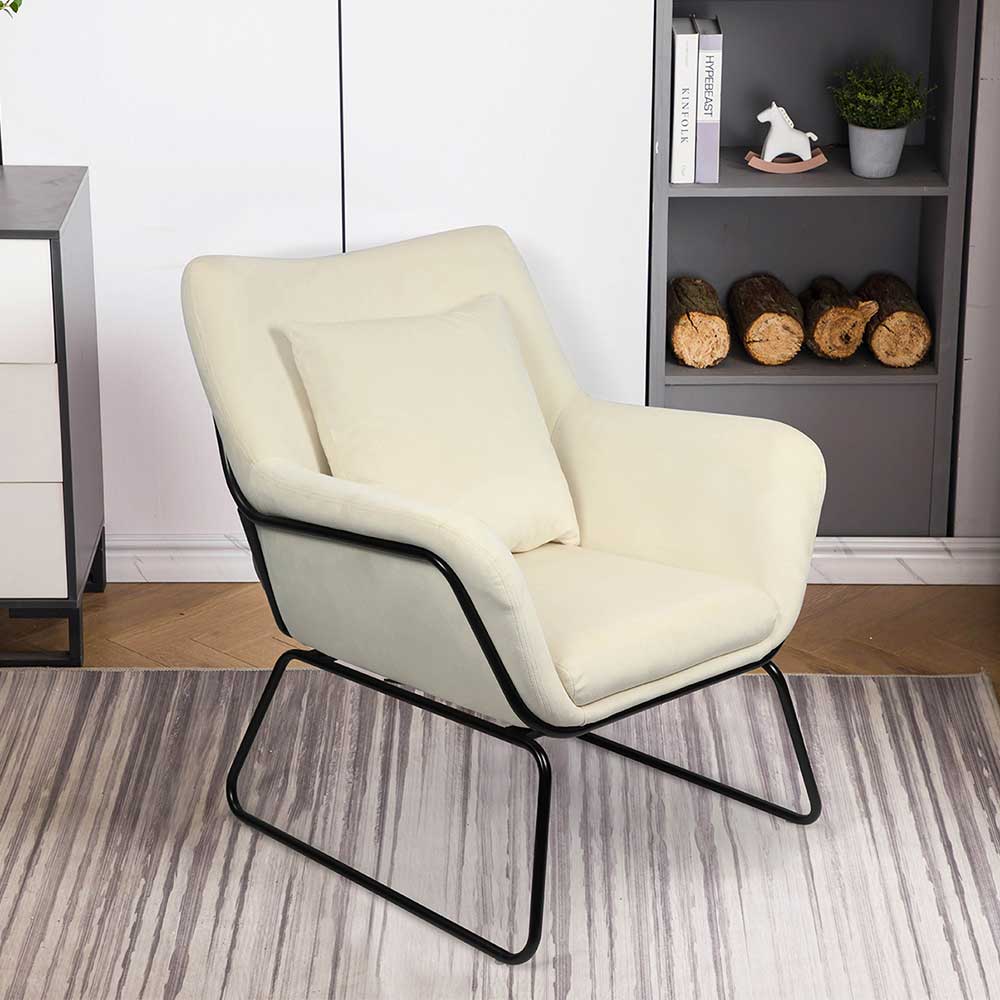 Design Sessel in Beige & Schwarz - Culagan