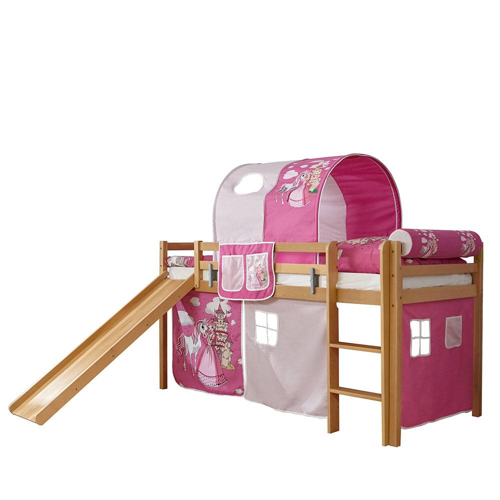 Buche Kinderhochbett mit Rutsche & Spiel Set - Dannys