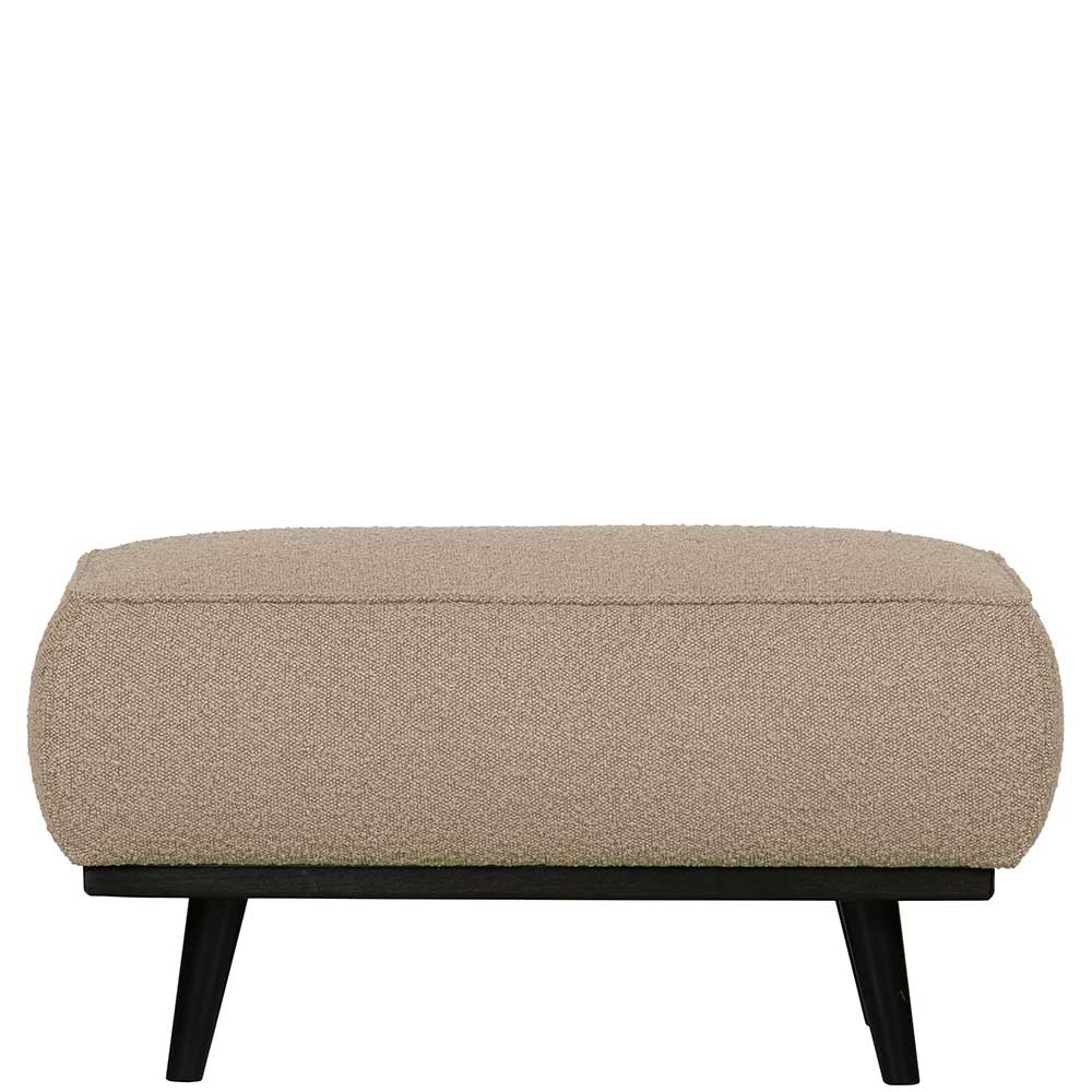 80x40x55 Hocker in Beige Bezug aus Boucle - Ryona