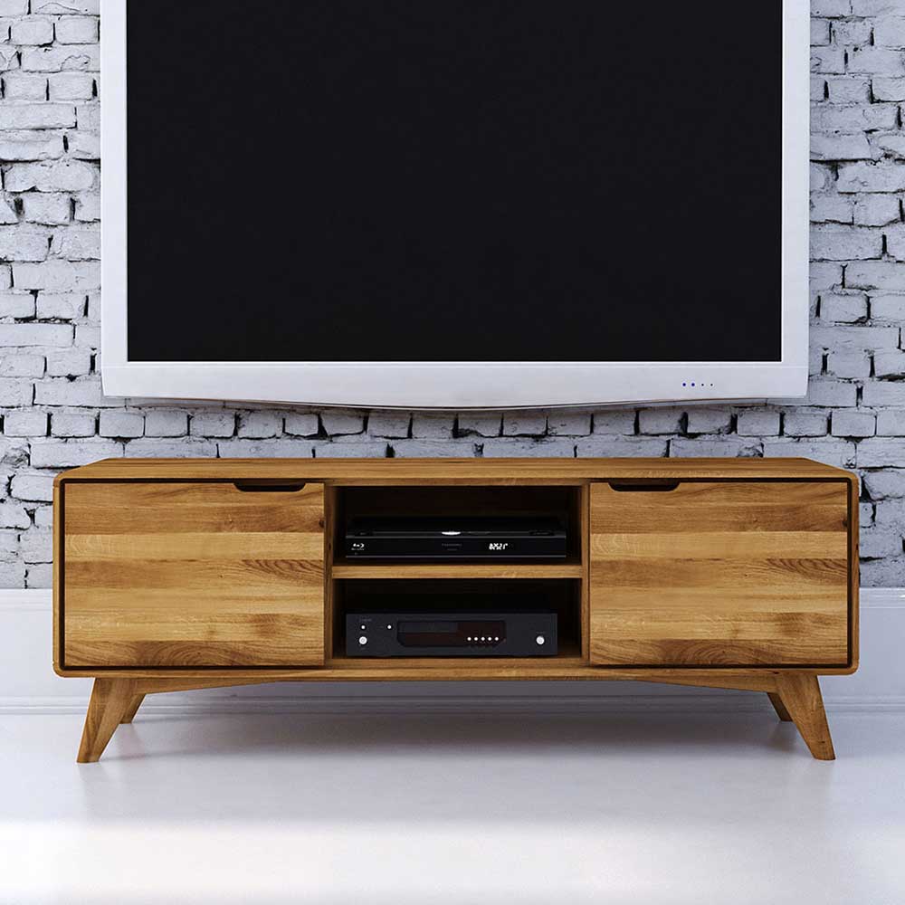 134cm breiter TV Unterschrank aus Holz - Eavy I