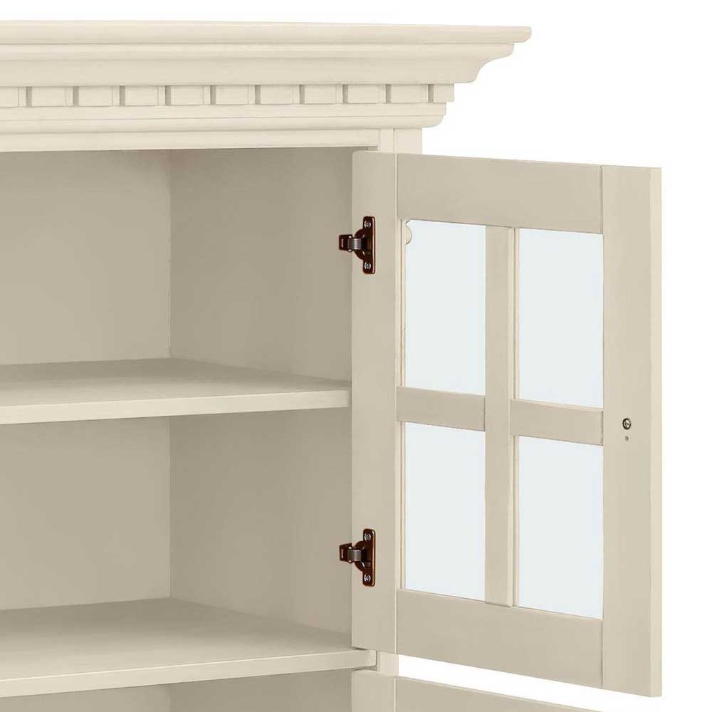 Landhaus Highboard in Creme gewachst - Rospus