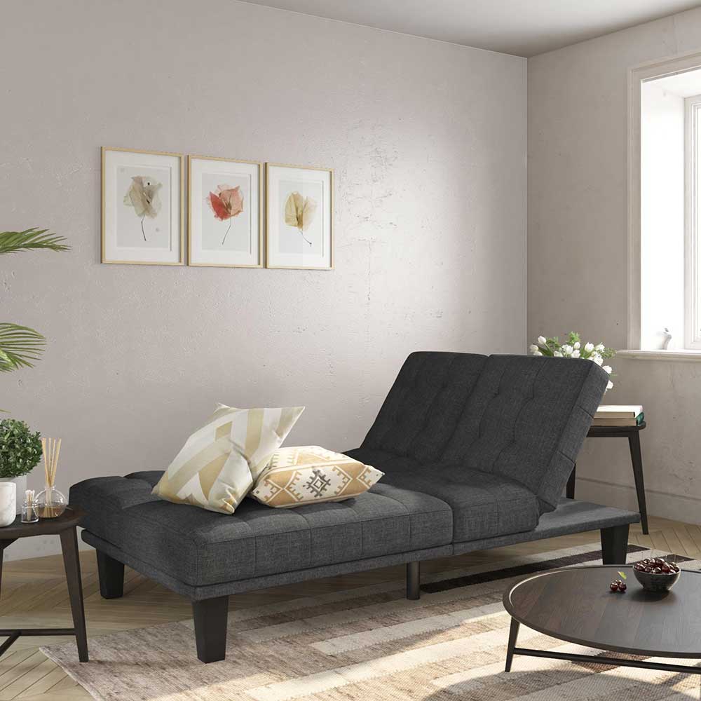 3-Sitzer Klappsofa in Grau Stoff - Brixx