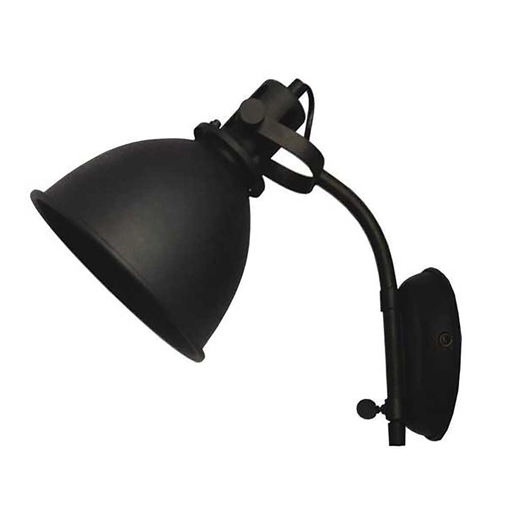 Wand Lampe aus schwarzem Metall - Magnus