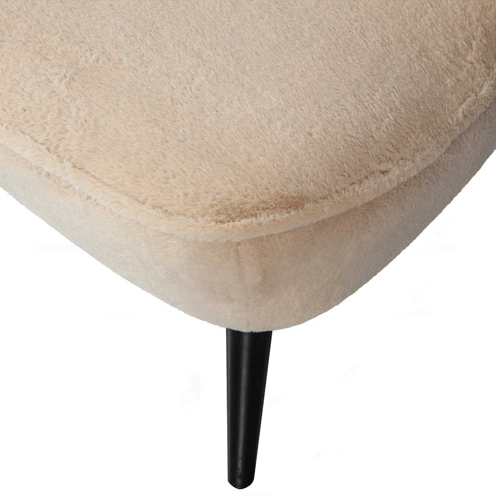 Loungesessel aus Webplüsch Beige - Fermona