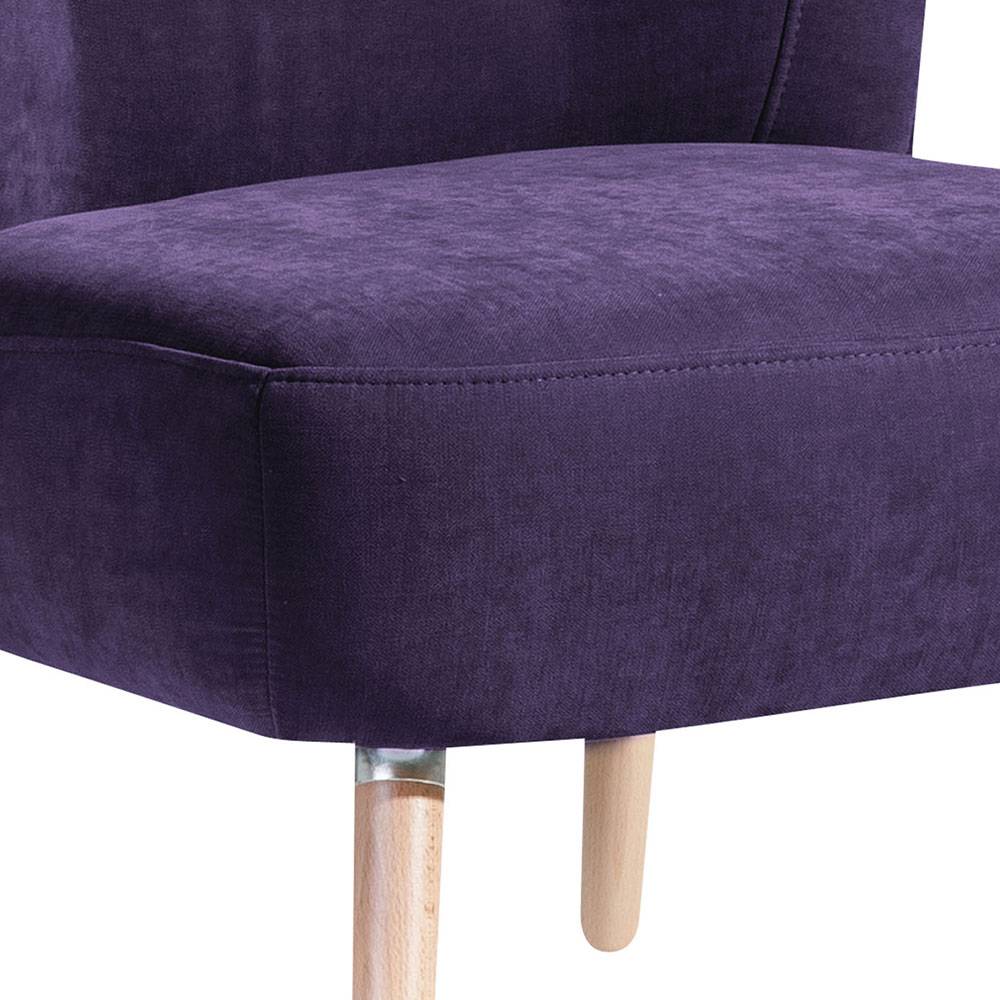 Vintage Look Sessel in Violett Velours - Casir