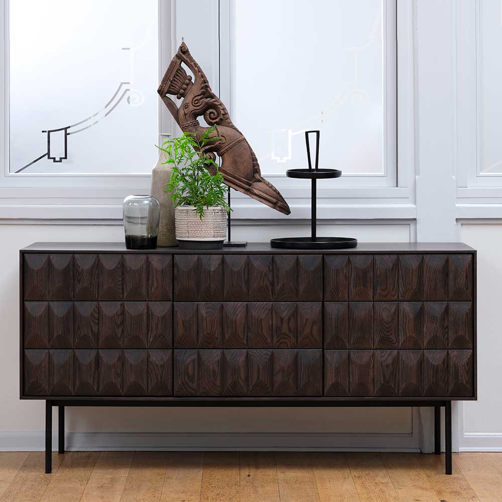 Designer Sideboard in Eiche dunkel - Jansuva