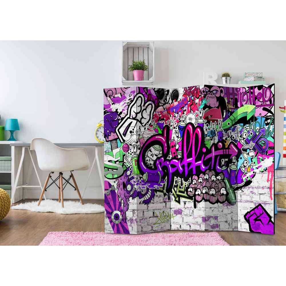 Cooler Jugend Paravent Graffiti Wand - Nelani