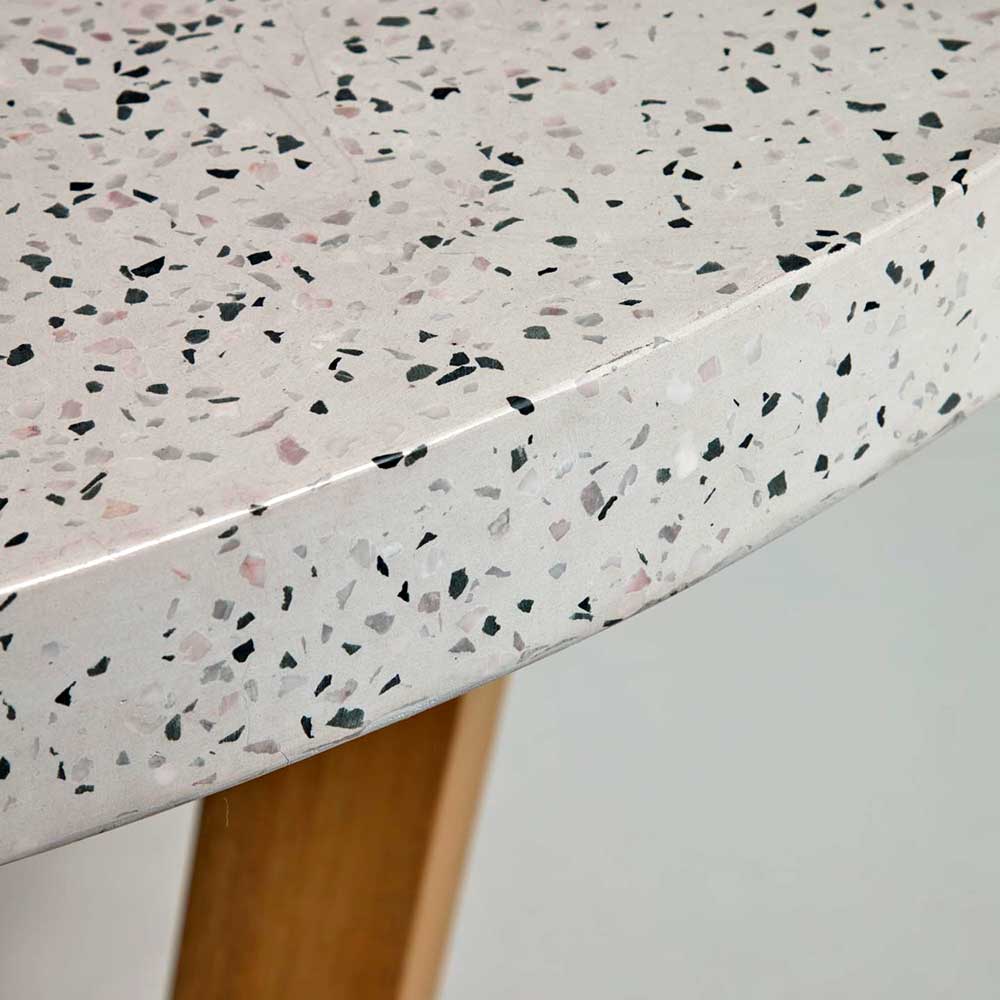 Runder Design Esstisch aus Terrazzo - Lysiena