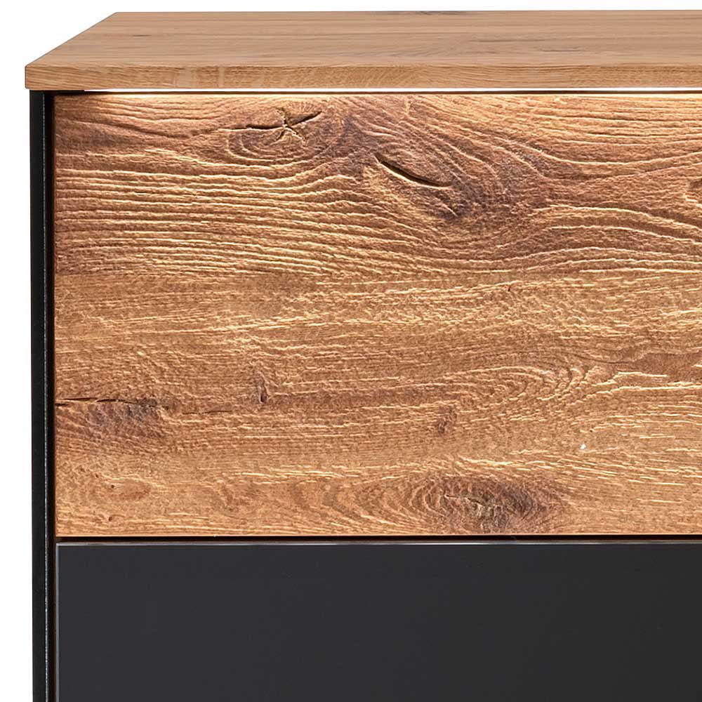 Modernes Sideboard in Wildeiche und Anthrazit - Claas