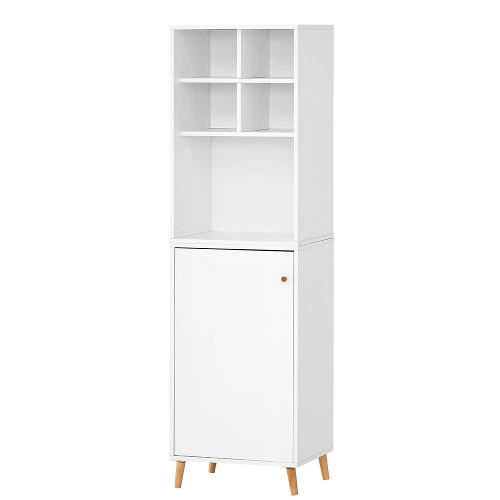 51x185x41 Büro Regal Schrank in Weiß - Obtin