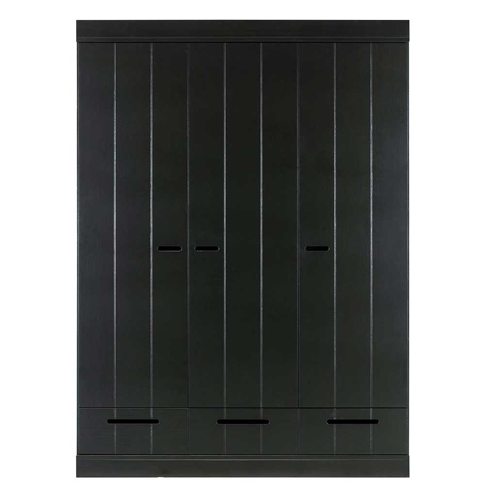 140x195x53 Kleiderschrank 3-türig & 3 Schubladen - Vindrus