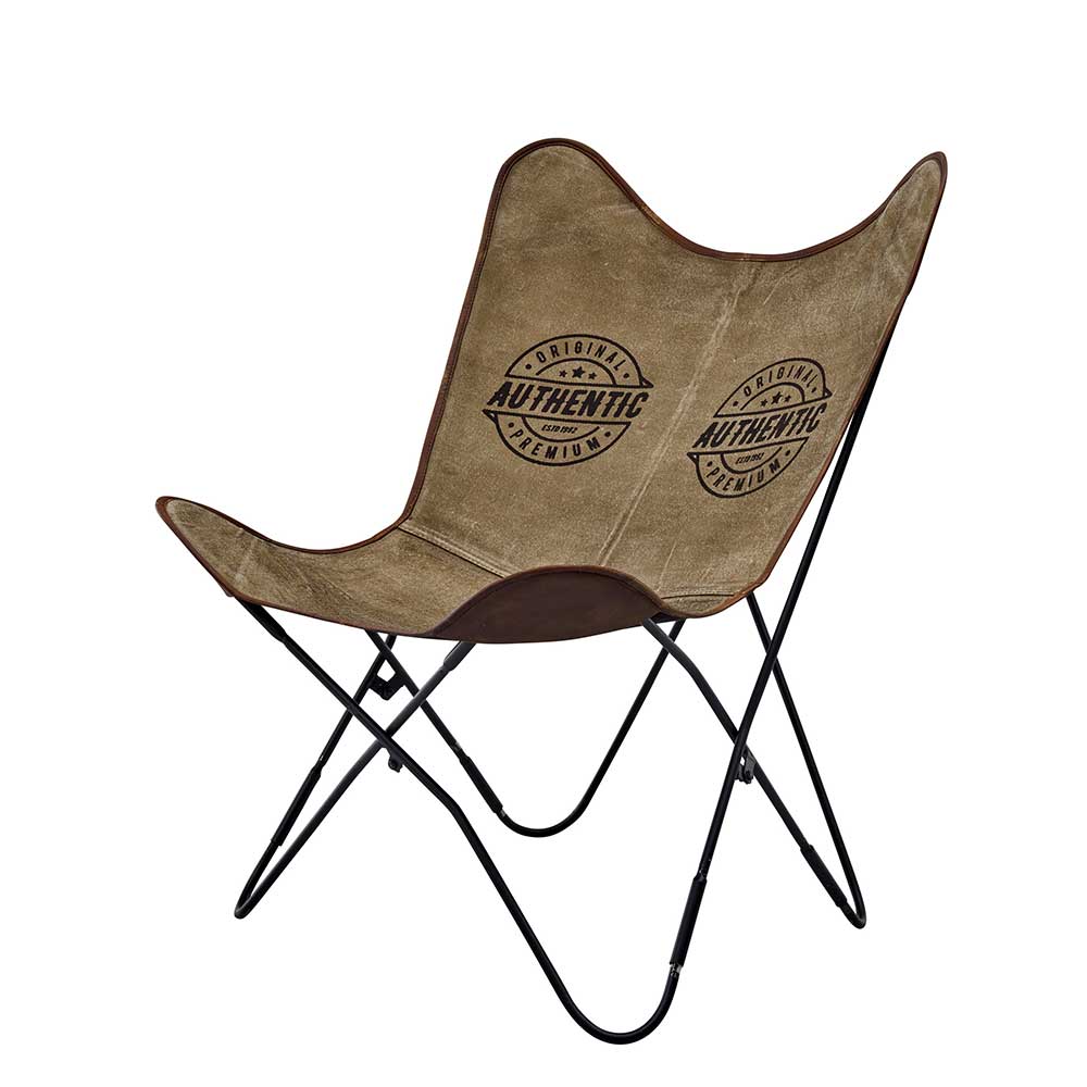 Butterfly Chair aus Canvas Stoff mit Druck - Clona