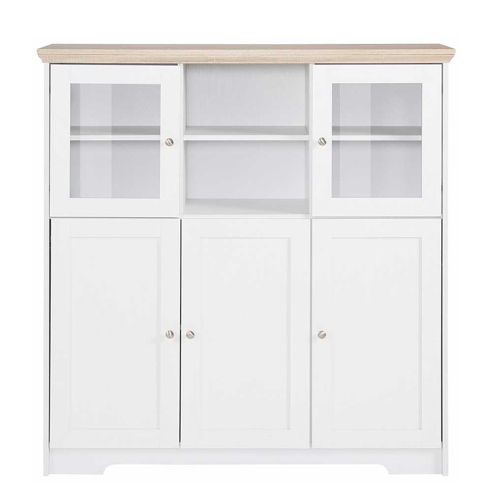 Günstiges Landhaus Highboard 125x125x35 - Akedra