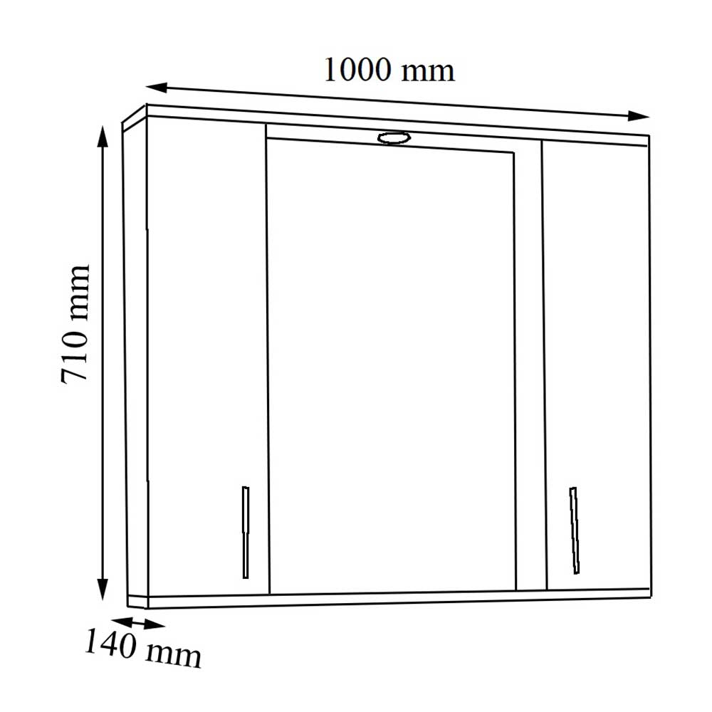 Badspiegel mit Seitenschränken & Ablagen - Idamoro